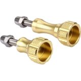 PULUZ CNC Aluminum Thumb Knob Stainless Bolt Nut Screw Set for GoPro HERO9 Black / HERO8 Black / Max / HERO7  DJI OSMO Action  Xiaoyi and Other Action Cameras(Gold)