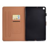 For Galaxy Tab S6 Lite Sewing Thread Horizontal Solid Color Flat Leather Case with Sleep Function & Pen Cover & Anti Skid Strip & Card Slot & Holder(Light Star Black)
