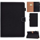 For Galaxy Tab S6 Lite Sewing Thread Horizontal Solid Color Flat Leather Case with Sleep Function & Pen Cover & Anti Skid Strip & Card Slot & Holder(Light Star Black)
