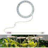 LED Plant Growth Lamp Full Spectroscopy Intelligent Timing Indoor Fill Light Ring Plant Lamp  Power: One Head(Sunshine)