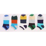 20 Pairs Men Splicing Color Summer Socks Combed Cotton Breathable Sweat Absorption Elastic Ankle Adults Socks(Grey)