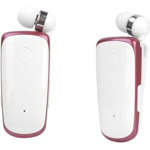 K39 Wireless Bluetooth Headset CSR DSP chip In-Ear Vibrating Alert Wear Clip Hands Free Earphone (Rose Red)