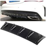 Universal Car Rear Bumper Lip Diffuser 5 Shark Fin Style Carbon Fiber  ABS  Size: 58.4 x 53.3 x 15.2cm