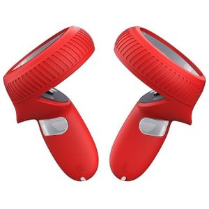 VR Handle Silicone Non-slip Drop Resistant Protective Cver For Oculus Quest 2(Red)