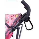 2 Sets Stroller Hook Extra Sturdy Carabiner(Black)