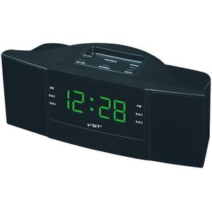 Clock Controlled Radio LED Clock AM / FM Digital Gift (Green)