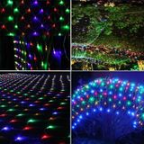 4x6m 672 LEDs Waterproof Fishing Net Lights Curtain String Lights Fairy Wedding Party Holiday Decoration Lamps 220V  EU Plug(Colorful Light)