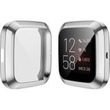 For Fitbit versa 2 Plating TPU All-inclusive Protective Shell(Sliver)