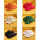 Women Hole Wave Home Indoor Slippers  Size: 44-45(Rice White)