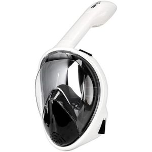 COPOZZ Snorkeling Mask Full Dry Snorkel Swimming Equipment  Size: S(Black White)