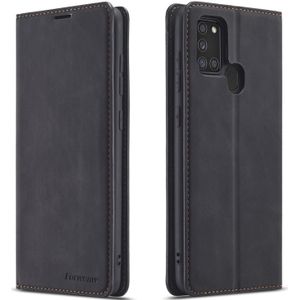 For Samsung Galaxy A21s Forwenw Dream Series Oil Edge Strong Magnetism Horizontal Flip Leather Case with Holder & Card Slots & Wallet & Photo Frame(Black)