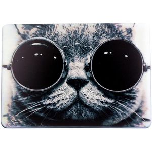 For Macbook Retina 12 inch A1534 Sunglasses Wearing Cat Pattern Laptop Water Decals PC Protective Case