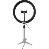 PULUZ 10.2 inch 26cm USB 3 Modes Dimmable LED Ring Vlogging Selfie Photography Video Lights with a holder for an tripod & phone clamp(Black)