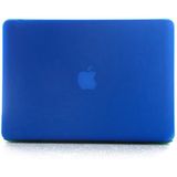 ENKAY for MacBook Pro 13.3 inch (US Version) / A1278 4 in 1 Frosted Hard Shell Plastic Protective Case with Screen Protector & Keyboard Guard & Anti-dust Plugs(Dark Blue)