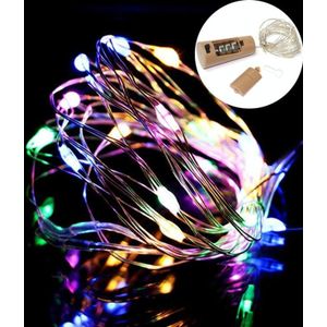 10 PCS LED Wine Bottle Cork Copper Wire String Light IP44 Waterproof Holiday Decoration Lamp  Style:2m 20LEDs(Four Colors Light)