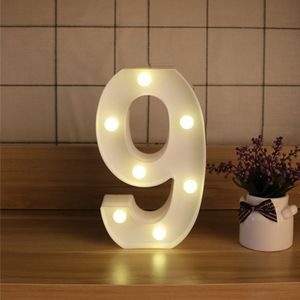 Digit 9 Shape Decoration Light  Dry Battery Powered Warm White Standing Hanging Holiday Light