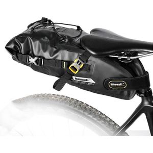 Rhinowalk RK19511 Full Waterproof Bicycle Saddle Tail Bag Big Capacity Road Bike Bag  Colour: RK19512 Black 5L