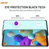 For Samsung Galaxy A21 / A21s ENKAY Hat-Prince 0.26mm 9H 6D Curved Full Screen Eye Protection Green Film Tempered Glass Protector