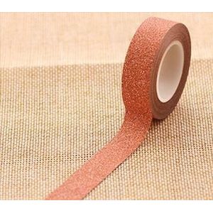 Flash Washi Sticky Paper Tape Label DIY Decorative Tape  Length: 10m(Orange)