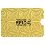 100 PCS Aluminum Foil RFID Blocking Credit Card ID Bank Card Case Card Holder Cover  Size: 9 x 6.3cm(Golden Snowflake)