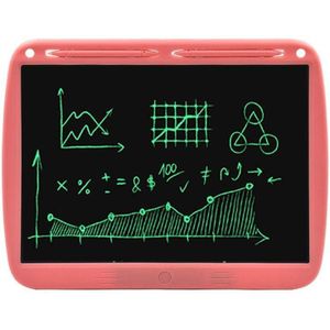 15inch Charging Tablet Doodle Message Double Writing Board LCD Children Drawing Board  Specification: Monochrome Lines (Pink)