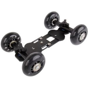 Floor Table Video Slider Track Dolly Car for DSLR Camera (Black)