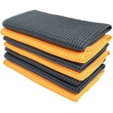 Pineapple Lattice Microfiber Lint-free Absorbent Honeycomb Car Washing Towel  Size:40x40cm(Orange)