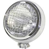 Motorcycle Silver Shell Harley Headlight Retro Lamp LED Light Modification Accessories (White)