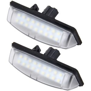 2 PCS License Plate Light with 18  SMD-3528 Lamps for Toyota 2W 120LM 6000K  DC12V(White Light)