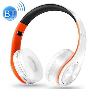 LPT660 Wireless Folding Sports Stereo Music Bluetooth Phones Earphones Support TF Card (Orange)