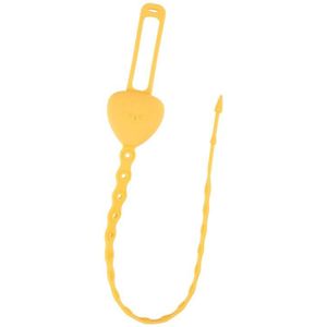 M010087 4 PCS Silicone Baby Teether Anti-Dropping Chain Children Pacifier Anti-Dropping Strap(Yellow)