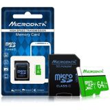 MICRODATA 64GB U3 Green and White TF(Micro SD) Memory Card