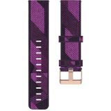 18mm Stripe Weave Nylon Wrist Strap Watch Band for Fossil Female Sport / Charter HR / Gen 4 Q Venture HR(Purple)