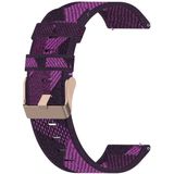 18mm Stripe Weave Nylon Wrist Strap Watch Band for Fossil Female Sport / Charter HR / Gen 4 Q Venture HR(Purple)