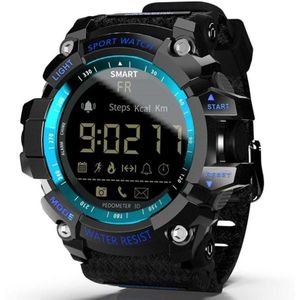 Lokmat MK16 LCD Screen 50m Waterproof Smart Watch  Support Information Reminder / Remote Camera / Walking Motion Monitor(Blue)