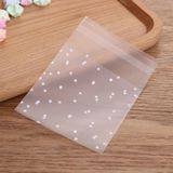 100 PCS Plastic Transparent Cellophane Bags Polka Dot Candy Cookie Gift Bag with DIY Self Adhesive Pouch Celofan Bags for Party  Size:10x15cm(Transparent)