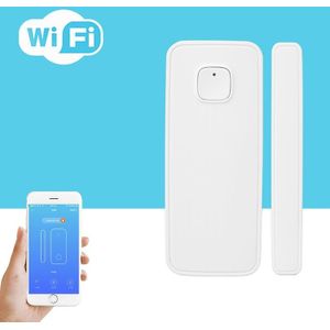 Wireless WiFi Alarm Door and Window Sensor Detection Smart Home Security Door Magnetic Switch System(White)