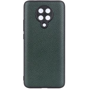 For Xiaomi Redmi K30 Pro Litchi Texture Genuine Leather Folding Protective Case(Green)