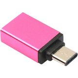 Aluminum Alloy USB-C / Type-C 3.1 Male to USB 3.0 Female Data / Charger Adapter  For Galaxy S8 & S8 + / LG G6 / Huawei P10 & P10 Plus / Xiaomi Mi 6 & Max 2 and other Smartphones(Magenta)