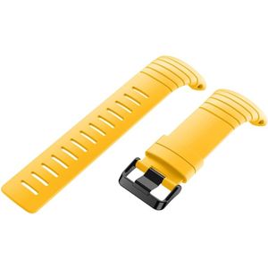 For Sunnto Core Series Square Steel Buckle Silicone TPU Watch Bands(Yellow)