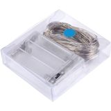 10m IP65 Waterproof Blue Light Silver Wire String Light  100 LEDs SMD 06033 x AA Batteries Box Fairy Lamp Decorative Light  DC 5V