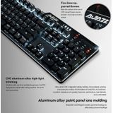 Ajazz AK35I Multimedia Knob Gaming Backlight Alloy Machinery Keyboard (Blue Axis)