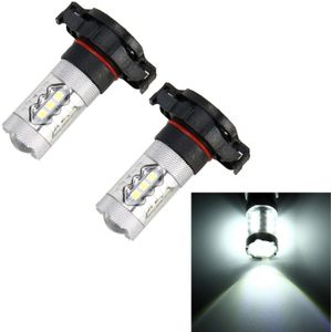 2 PCS H16 (EU) DC 12V 5W 250LM Auto Car Fog Lights with 16 SMD-2835 LED Bulbs (White Light)