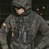 Multi-function Printing Tactical Vest Outdoor Protective Reflective Training Suit  Size: One Size(White)