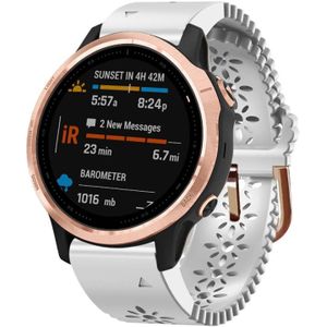 Voor Garmin Fenix 6S 20mm Lady's siliconen horlogeband met Lace Punch