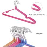 10 PCS Household Stainless Steel PVC Coating Anti-skid Traceless Clothes Drying Rack (Rose Red)