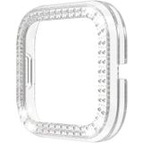 For Fitbit versa 2 PC Double-row Diamond-encrusted Protective Shell(Transparent)