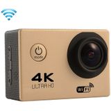 F60 2.0 inch Screen 170 Degrees Wide Angle WiFi Sport Action Camera Camcorder with Waterproof Housing Case  Support 64GB Micro SD Card(Gold)