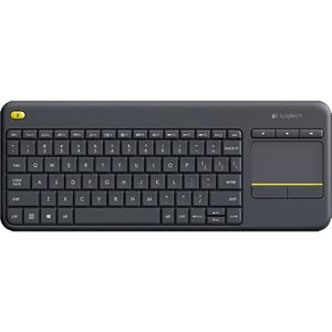 Logitech K400 Plus 2.4GHz Wireless Touch Control Keyboard  Wireless Range: 10m (Black)