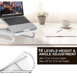 A23 Foldable Notebook Stand With 10-Speed Adjustment Computer Cooling Lifting Stand  Colour: Regular (White )